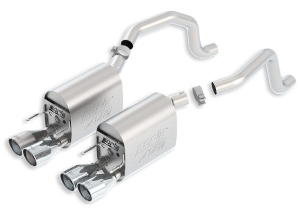 Borla Atak Axleback Exhaust - 2005-2008 Chevrolet Corvette (6.0L LS2 & 6.2L LS3) - 11816