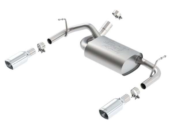 Borla ATAK Axleback Exhaust w/Polished Tips- 2012-2014 Jeep Wrangler JK 2 & 4 Door (3.6L V6) - 11860