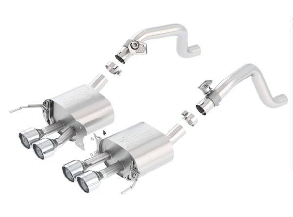 Borla ATAK Axleback Exhaust w/Polished Tips (No AFM or NPP Valves)- 2014-2015 Chevrolet Corvette C7 Stingray (6.2L LT1) - 11881