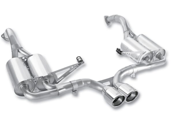 Borla S-Type Catback Exhaust w/Polished Tips - 2009-2012 Porsche Cayman/Cayman S/Boxster Spyder (2.9L/3.4L 6CYL) - 12663