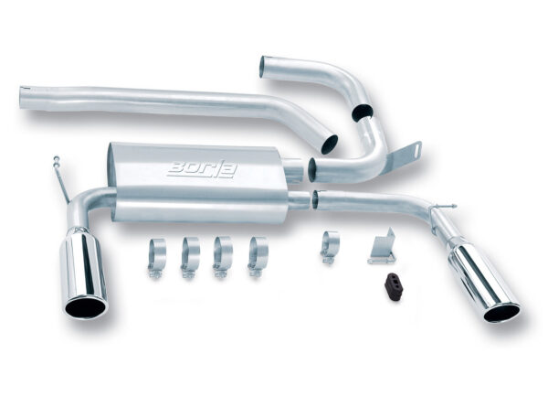 Borla Stainless Steel Catback - Single Roll Angle Tips - Non-Adj - 140028