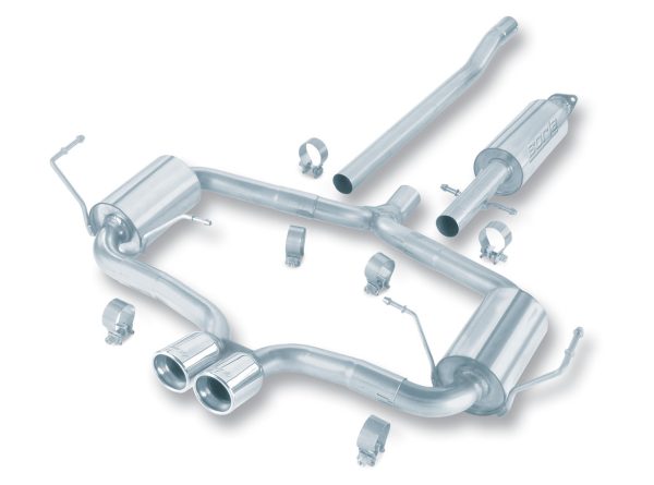 Borla Touring Catback Exhaust w/Polished Tips - 2004-2006 Mini Cooper S (1.6L SC) Coupe/Conv - 140120