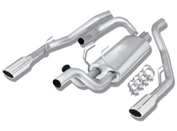 Borla Split Dual Rear Exit Catback Exhaust - 2009-2013 Dodge Ram w/ Factory Single Exhaust (5.7L Hemi) - 140308