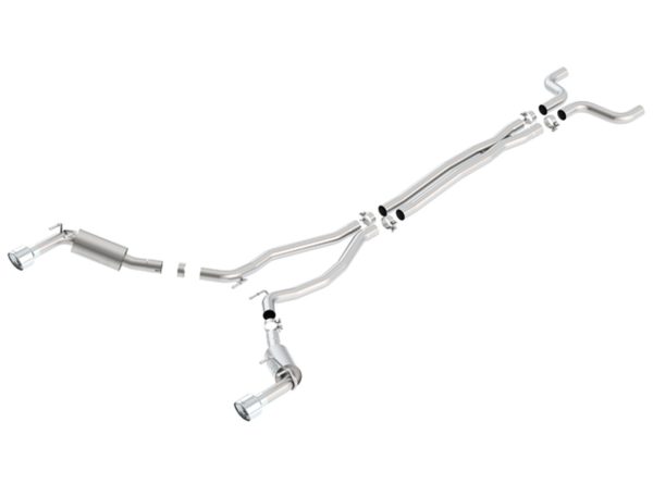 Borla S-type (Stinger) Catback Exhaust w/ X-pipe - 2014-2015 Chevy Camaro SS (6.2L V8) - 140530