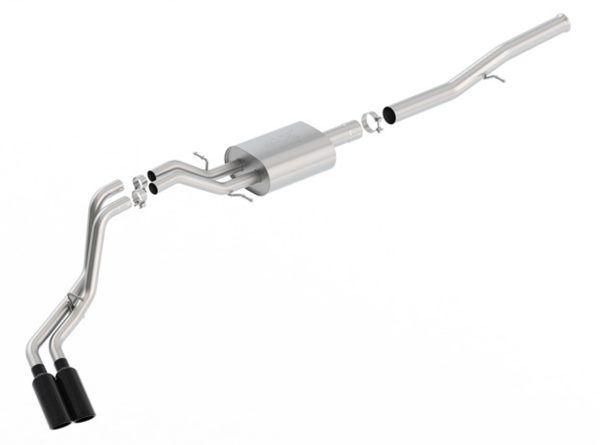Borla Atak Single Side Exit Catback Exhaust (Black Chrome Dual Tips) - 2014-2018 Chevy Silverado & GMC Sierra (6.2L) - 140577BC
