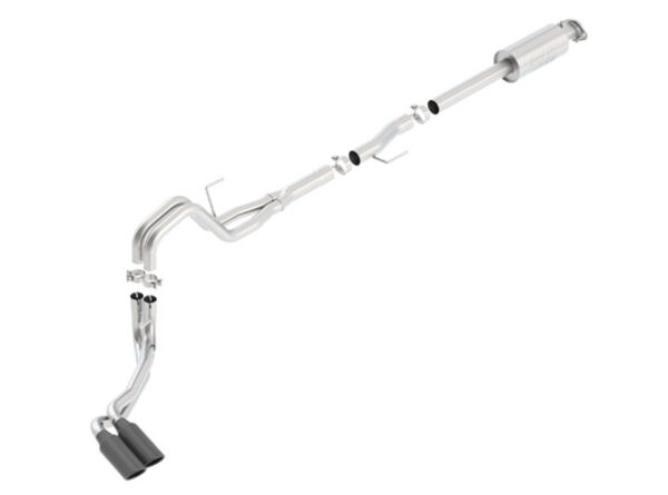 Borla Atak Catback Exhaust with Black Chrome Tips- 2015+ Ford F-150 (2.7L/3.5L Ecoboost/5.0L V8) (EC-SB/CC-SB) - 140619BC