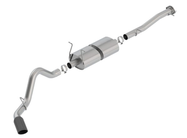 Borla S-type Catback Exhaust (Black Chrome Tip) - 2015+ Chevy Silverado & GMC Sierra 2500 (6.0L V8) - 140762BC