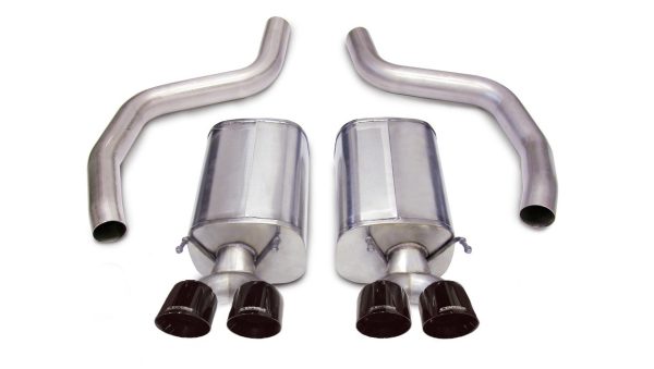 Corsa Sport 3" Exhaust System (Quad 4.0" Pro-Series Tips) - 2006-2013 C6 Corvette Z06 (LS7) - Black Diamond Tips - 14164BLK