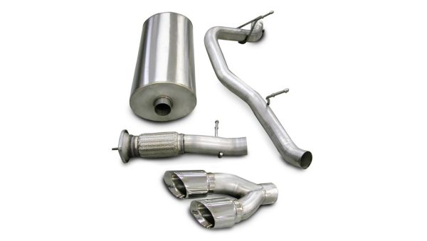 Corsa Sport 3" Catback Exhaust w/Polished Tips - 2007-2010 Cadillac/GMC Escalade/Yukon Denali (6.2L V8) - 14202