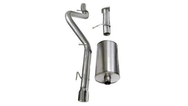 Corsa Sport Single Rear Exit Exhaust w/ 4" Polished Tip - 2006+ Trailblazer SS - 14256