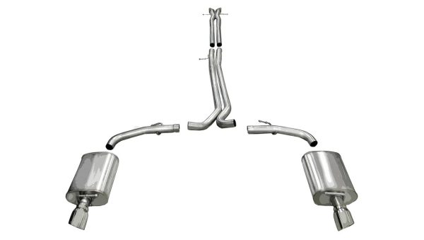 Corsa Sport 2.5" Catback Exhaust - 2010-2014 Ford Taurus SHO 3.5L V6 Turbo - 14315