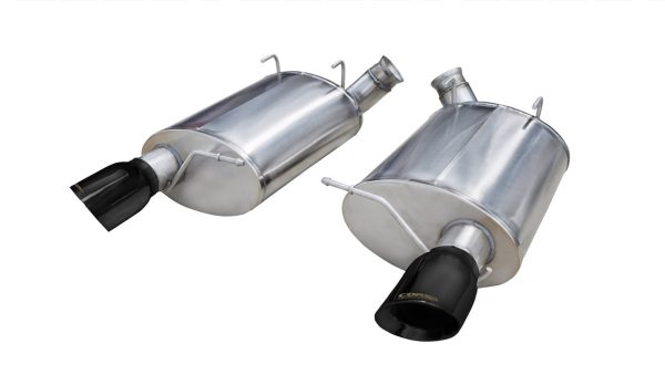 Corsa Sport Axleback Exhaust (Black Diamond Tips) - 2011+ Ford Mustang Shelby GT500 (5.4L V8) - 14320BLK