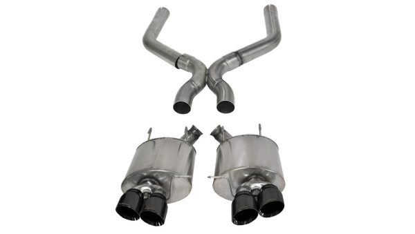 Corsa Sport Exhaust with X-pipe (Black Diamond Tips) - 2013-2014 Ford Mustang Shelby GT500 (5.8L V8) - 14323BLK