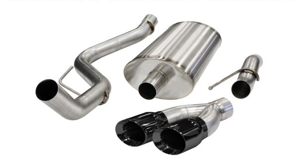 Corsa Side Exit Catback Exhaust (Diamond Black Tips) - 2011-2014 Ford F-150 Raptor (6.2L) - 14387BLK