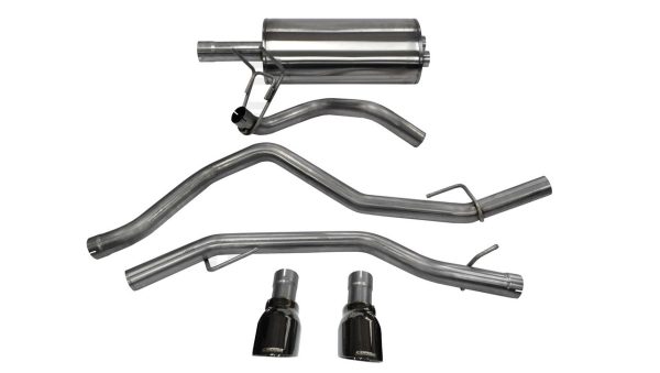 Corsa Sport 3" Catback Exhaust with Dual Exits (Black Diamond Tips) - 2009-2014 Dodge Ram 1500 with 140" Wheelbase (4.7L & 5.7L Hemi) - 14405BLK