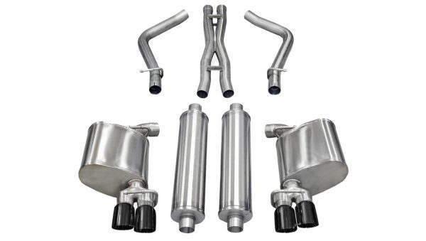 Corsa Xtreme Catback Exhaust System (Black Diamond Tips) - 2011+ Dodge Charger (5.7L Hemi) - 14522BLK