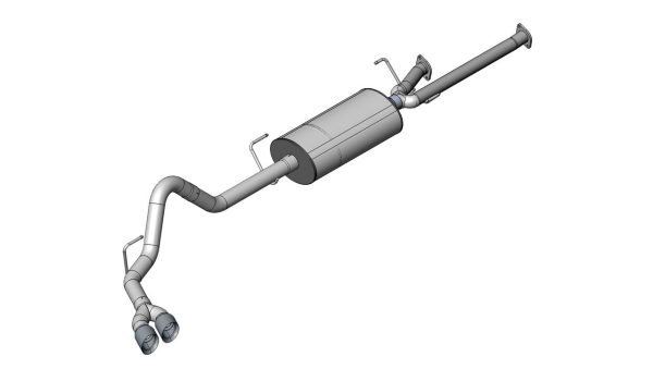 Corsa Sport Catback Exhaust w/Polished Tips - 2009-2010 Toyota Tundra Double Cab/Crew Max (5.7L V8) - 14572