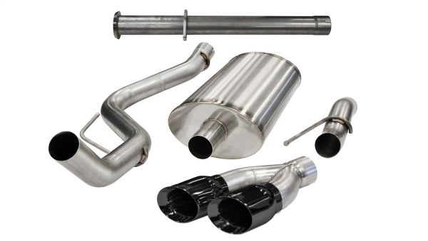 Corsa Xtreme Cat Back Exhaust System with Black Tips- 2011-2014 Ford Raptor (SuperCab 6.2L V8 133") - 14759BLK