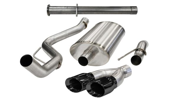 Corsa Xtreme Cat Back Exhaust System with Black Tips- 2011-2014 Ford Raptor (SuperCrew 6.2L V8 144") - 14760BLK