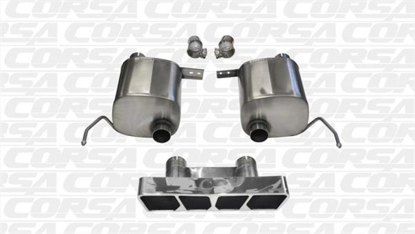 Corsa Xtreme Valve Back System with Polygon "Tail Light" Polished Tip - 2014+ Corvette C7 Stingray (6.2L LT1 V8) - 14763