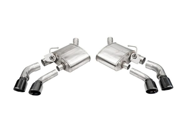 Corsa Variable Sound Axleback Exhaust for NPP (Black Diamond Tips) - 2016+ Camaro SS & ZL1 (6.2L V8) - 14789BLK