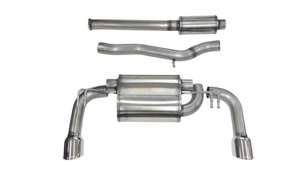 Corsa Sport Catback Exhaust w/Polished Tips - 2008-2015 Mitsubishi Lancer Evo 10 Sedan GSR Manual/MR Auto 2.0L - 14858