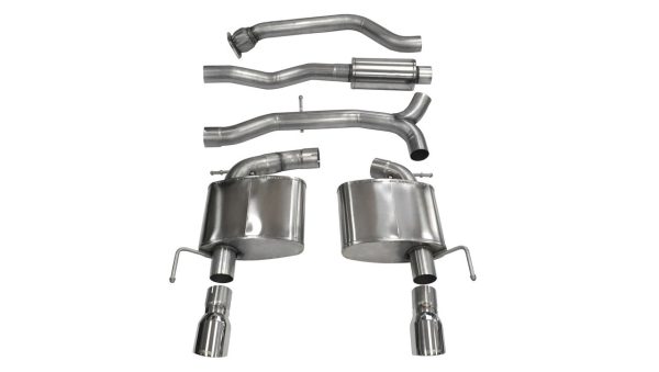 Corsa Catback Sport Exhaust System - 2013+ Cadillac ATS Sedan (2.0L Turbo, Auto) - 14888