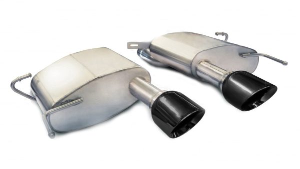 Corsa Sport 2.5" Axleback Exhaust (Black Tips) - 2011+ Cadillac CTS-V Coupe (6.2L LSA) - 14942BLK