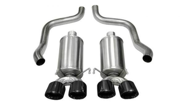 Corsa Xtreme Axleback Exhaust with Quad 4.5" Black Diamond Tips - 2009-2013 Chevy Corvette (6.2L V8) - 21012BLK
