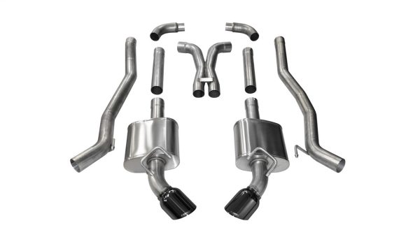 Corsa 3" Xtreme Catback Exhaust System with Black Diamond Tips - 2010-2015 Camaro SS - 6 Speed Manual - (6.2L V8) - 14968BLK