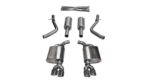 Corsa Xtreme Catback Exhaust w/ Quad Polished 3.5" Pro Series Tips - 2015+ Dodge Challenger R/T (5.7L V8) - 14986