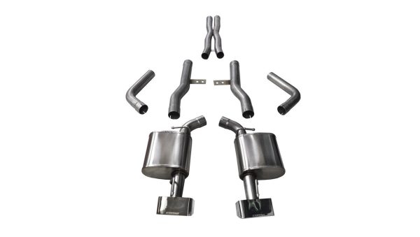 Corsa Xtreme Catback Exhaust w/Polished Tips - 2015+ Dodge Challenger R/T Scat Pack & SRT-8 (AUTO ONLY 6.4L Hemi) - 14994