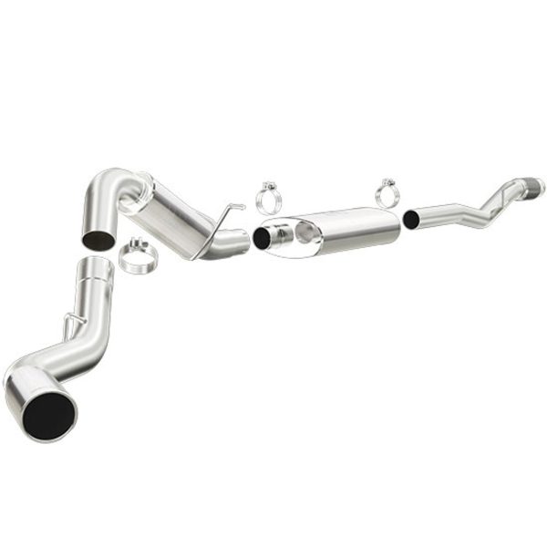 Magnaflow Single Side Exit Catback Exhaust with Single 4" Tip - 2014+ Silverado & Sierra (6.2L V8) - Crew Cab-Standard Bed (78.8in. Bed) - 15329