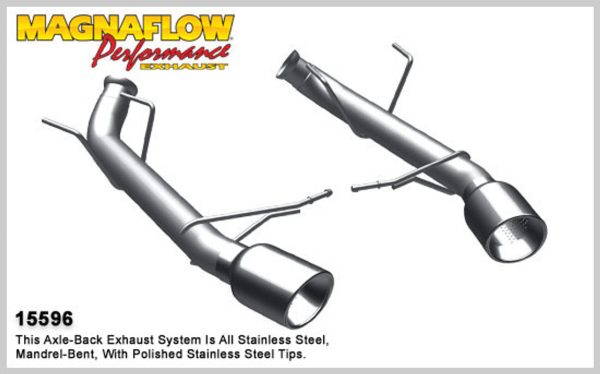 Magnaflow Performance 'COMPETITION SERIES' Axle-Back Exhaust System - 2011-2012, Ford Mustang V6 3.7L - 15596