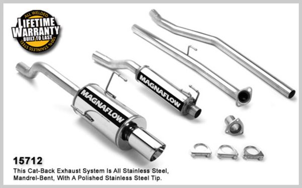 Magnaflow Performance Stainless Steel Catback Exhaust - 2001-2005 Honda Civic (1.7L) - 15712