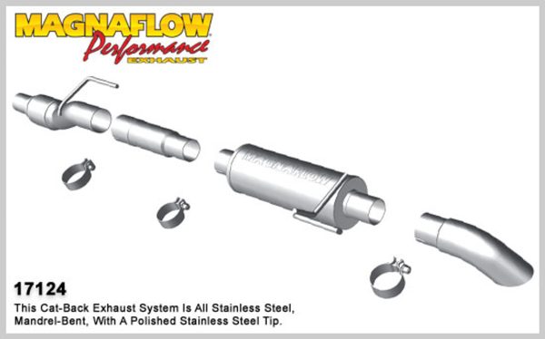 Magnaflow Performance Stainless Steel Catback Exhaust System, 2011-2013, Ford F-150, 3.5L Turbocharged - 17124