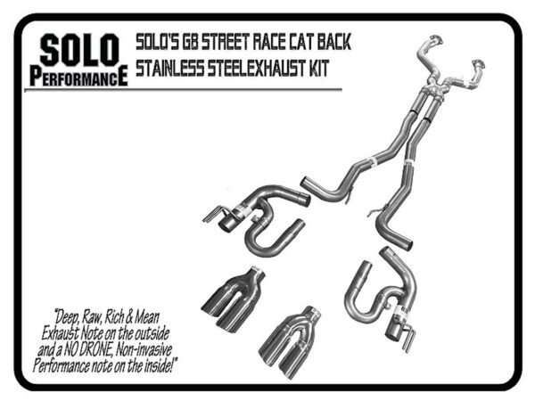 Solo Performance 3" Street Race Catback Exhaust with Quad Tips - 2008-2009 Pontiac G8 GT & GXP - 994199