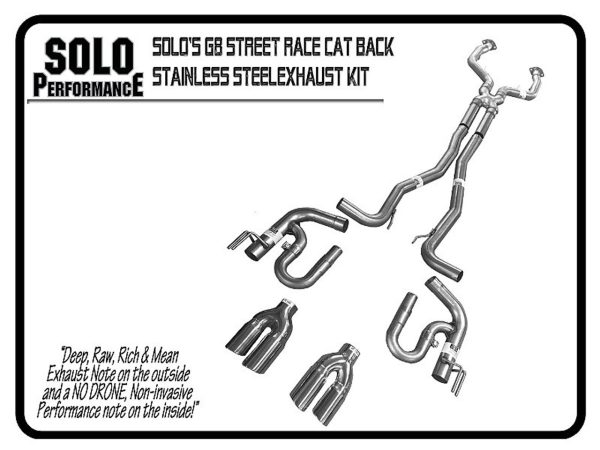 Solo Performance 2.5" Street Race Catback Exhaust with Quad Tips - 2008-2009 Pontiac G8 GT & GXP - 994191