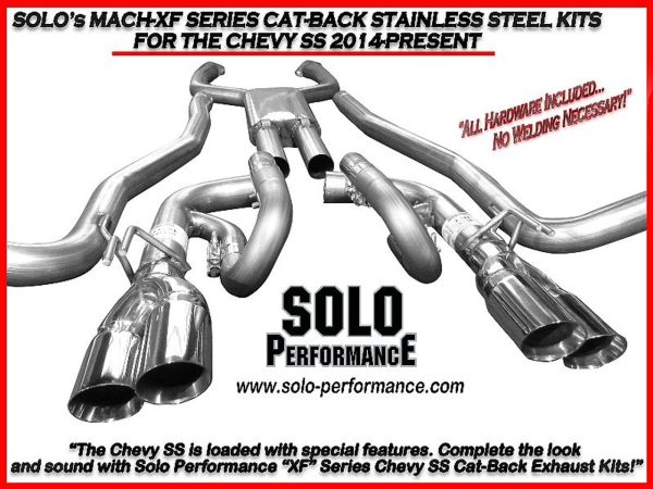 Solo Performance 2.5" Mach Shorty Balanced FX Exhaust- 2004-2018 Chevy SS Sedan (6.2L V8) - 993996