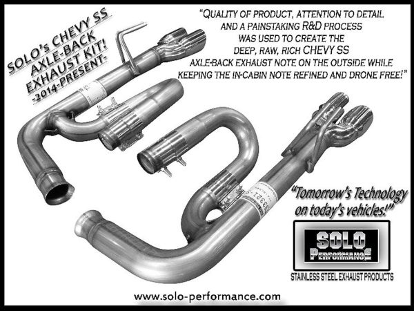 Solo Performance Axleback Exhaust- 2004-2018 Chevy SS Sedan (6.2L V8) - 993988