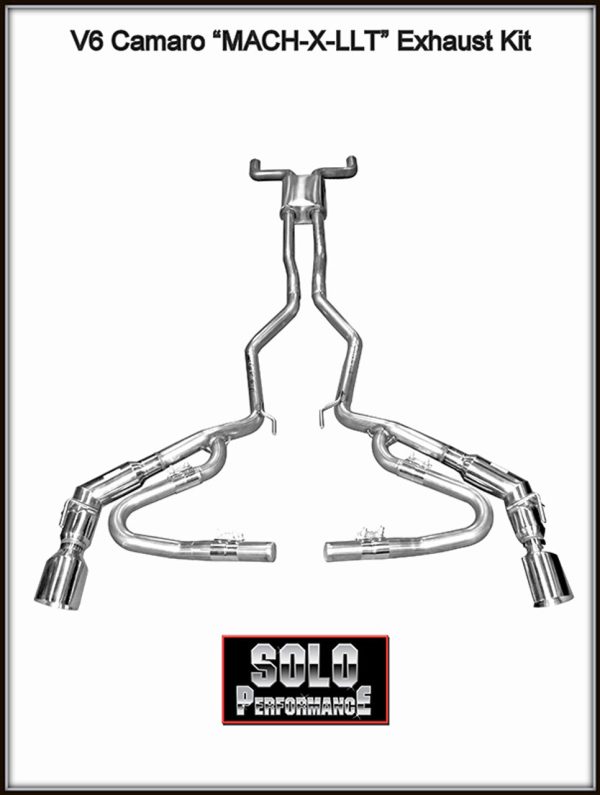 Solo Performance Mach-X-LLT Cat-Back with J-Pipes - 2010-2015 Chevy Camaro V6 (3.6L) - 993902