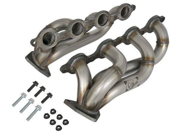 AFE 1 /3" Twisted Steel Shorty Headers - 2014-2018 Chevy Silverado, GMC Sierra 1500 & GM Fullsized SUV (5.3L & 6.2L) - 48-44003