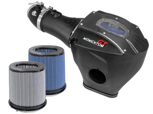 AFE Momentum GT Cold Air Intake System - Carbon Fiber (Both Oiled & Dry Filter) - 2015+ Dodge Challenger & Charger SRT Hellcat (6.2L V8) - 52-72204-CF