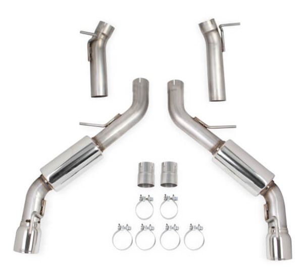 Hooker BlackHeart Axle-Back Dual Exhaust System Single Tips - 2016+ Chevy Camaro SS 6MT (6.2L LT1 V8) - 70401333-RHKR