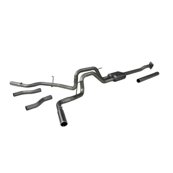 Flowmaster American Thunder Catback Single Rear Exit - (409 Stainless) - 2009+ Ford F-150 V8 (4.6L, 5.4L, and 5.0L V8) - 817522