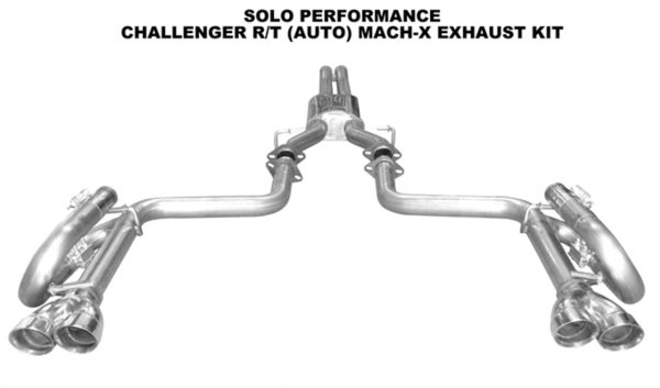 Solo Performance Mach-X Cat-Back Exhaust (Round Tips) - 2008-2014 Dodge Challenger RT Auto (5.7L) - 991148