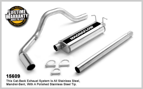 Magnaflow Single Side Exit Exhaust System - 1997-2004 Ford F-150 V8 (Crew/Ext. Cab) - 15609