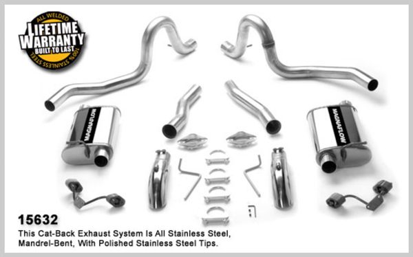 Magnaflow Stainless Steel Catback - 1986-1993 Mustang LX 5.0L & Cobra 5.0L - 15630