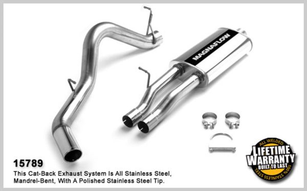 Magnaflow Single Rear Side Exit Exhaust System - 2003-2007 Silverado/Sierra 2500 HD w/ 6.0L V8 (Crew Cab, Short Bed) - 15789