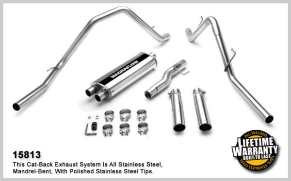 Magnaflow Catback Exhaust - 2002-2003 Ram 1500 4.7L & 5.9L V8 (Quad Cab/Short Bed) 1 - 15813